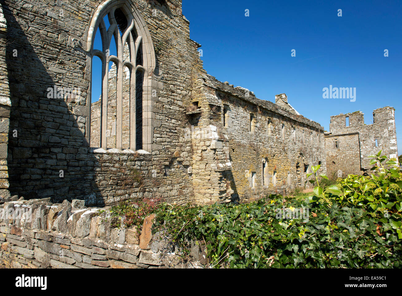 Lislaughtin Abbey, Ballylongford, Co. Kerry, Ireland Stock Photo