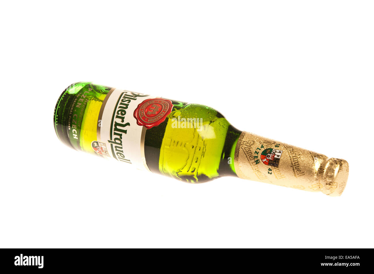 Pilsner beer bottle Stock Photo