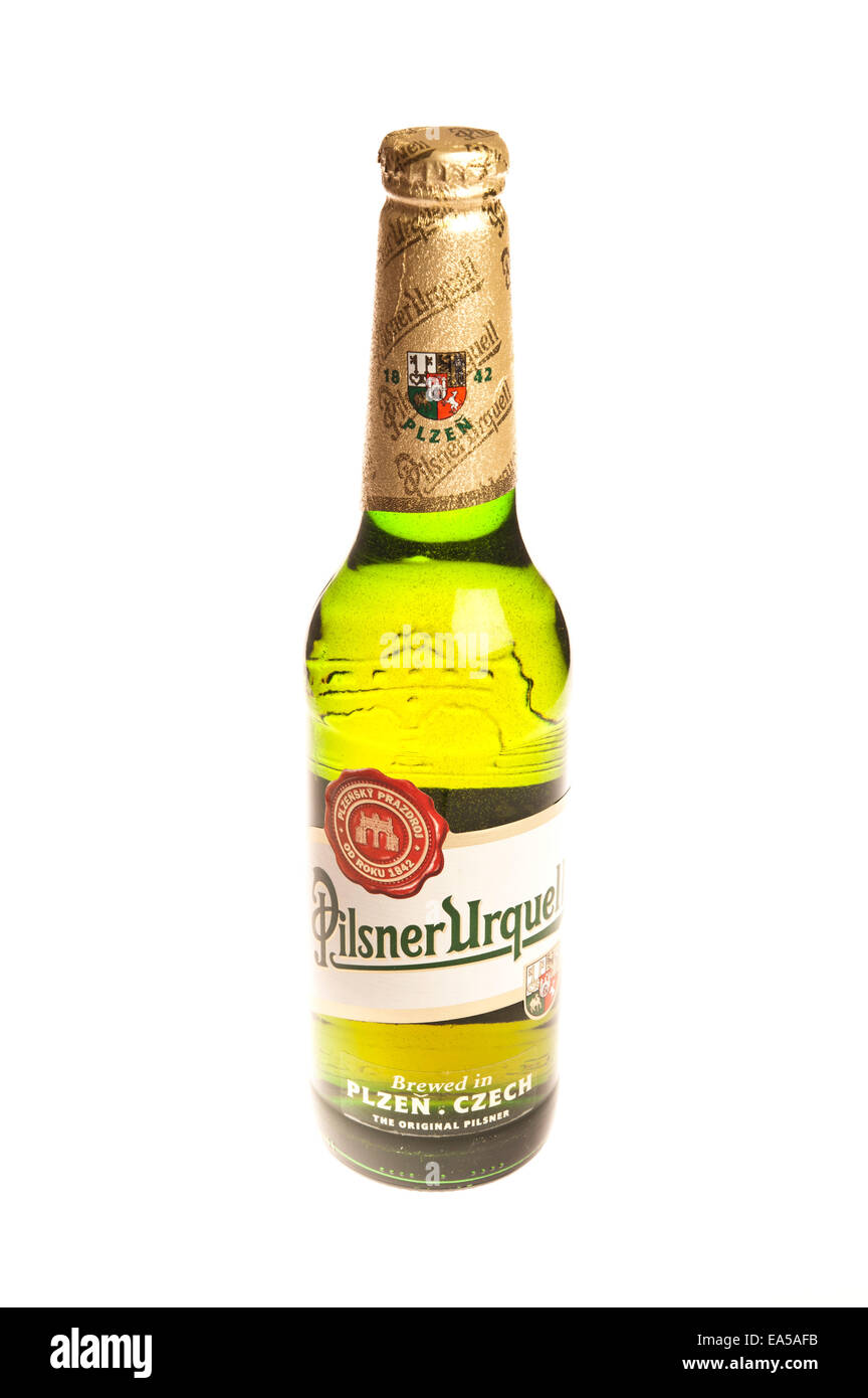 Pilsner beer bottle Stock Photo