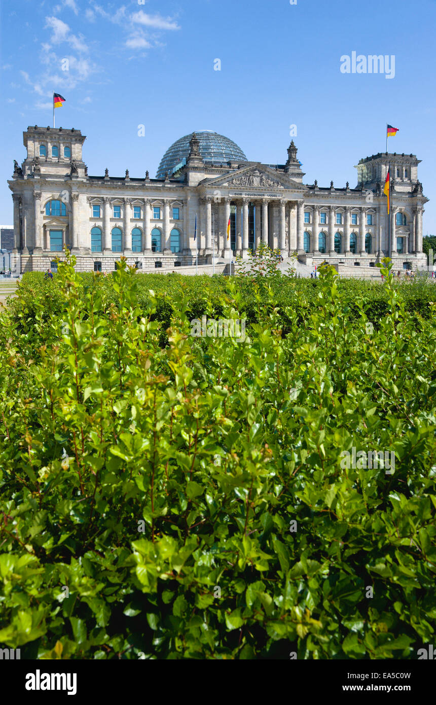 Germany, Berlin, Reichstag building with glass roof dome Stock Photo ...