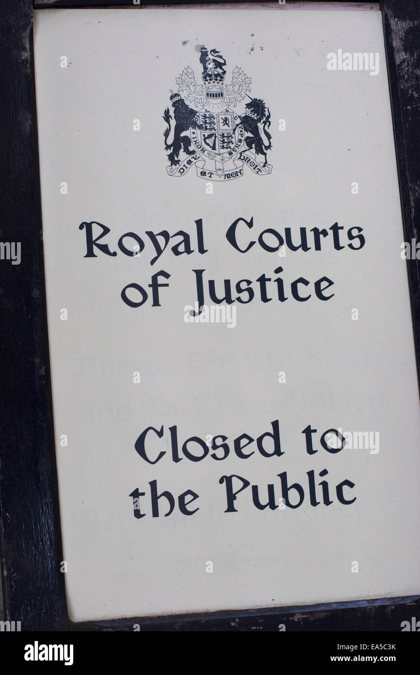 The Royal Courts of Justice are closed to the public Stock Photo