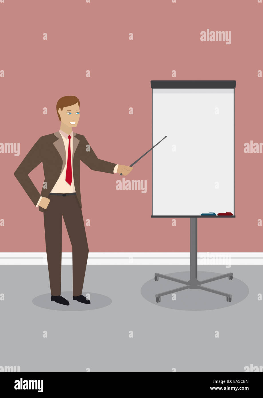 Presentation man suit flip chart hi-res stock photography and images ...