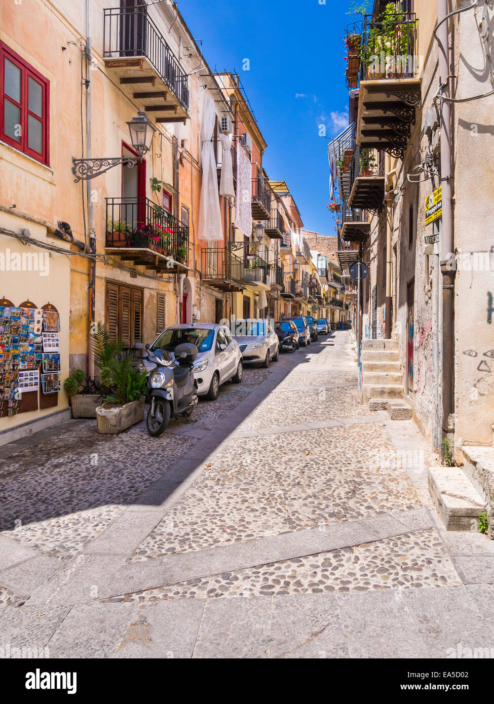 Italy, Sicily, Province of Palermo, Monreale, Old town, Alleyway Stock Photo