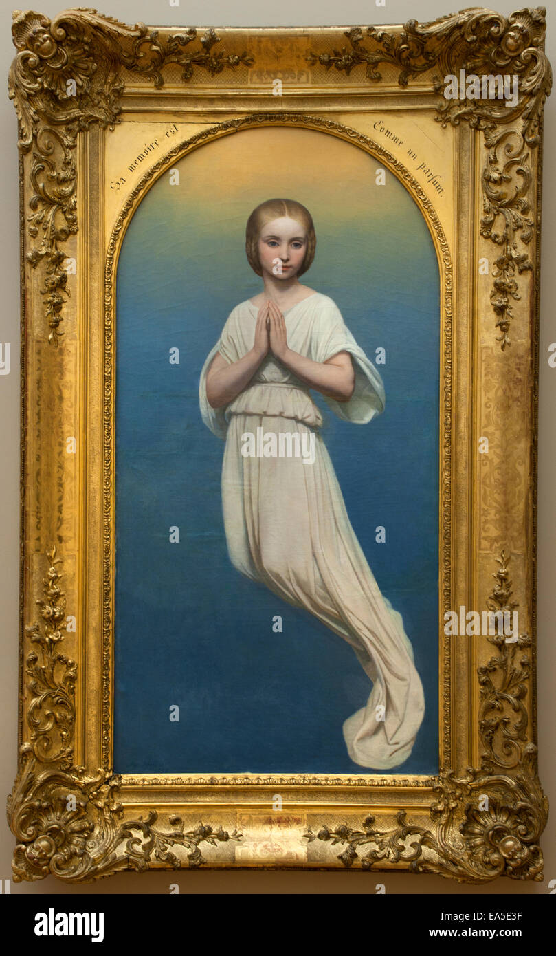 Figure of angel Mademoisselle Montblanc representative after her death Ary Scheffer 1795 – 1858 Dutch Netherlands Stock Photo