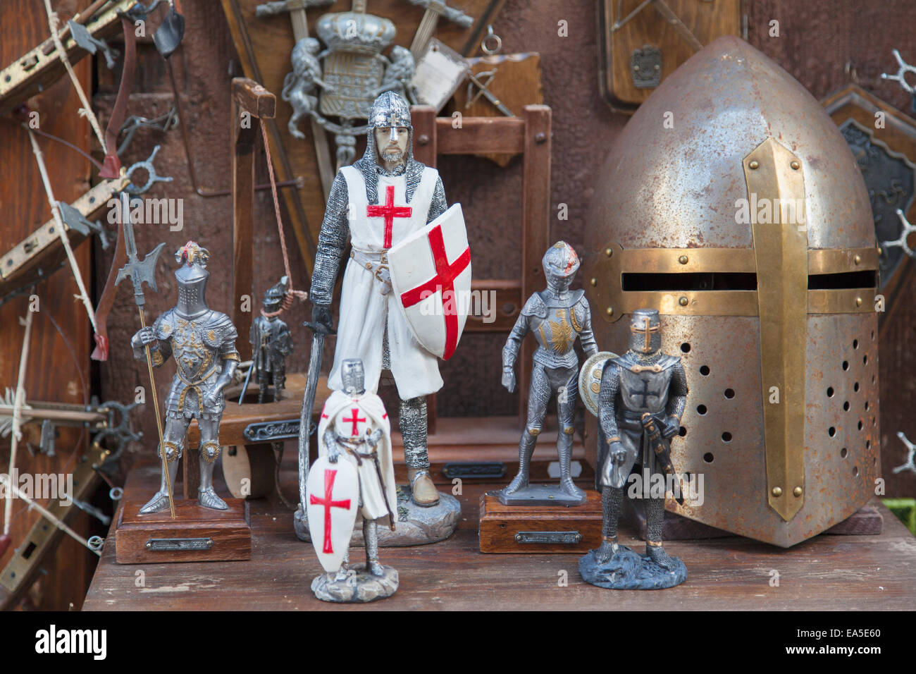 Crusade knights souvenirs, Gubbio, Umbria, Italy Stock Photo Alamy