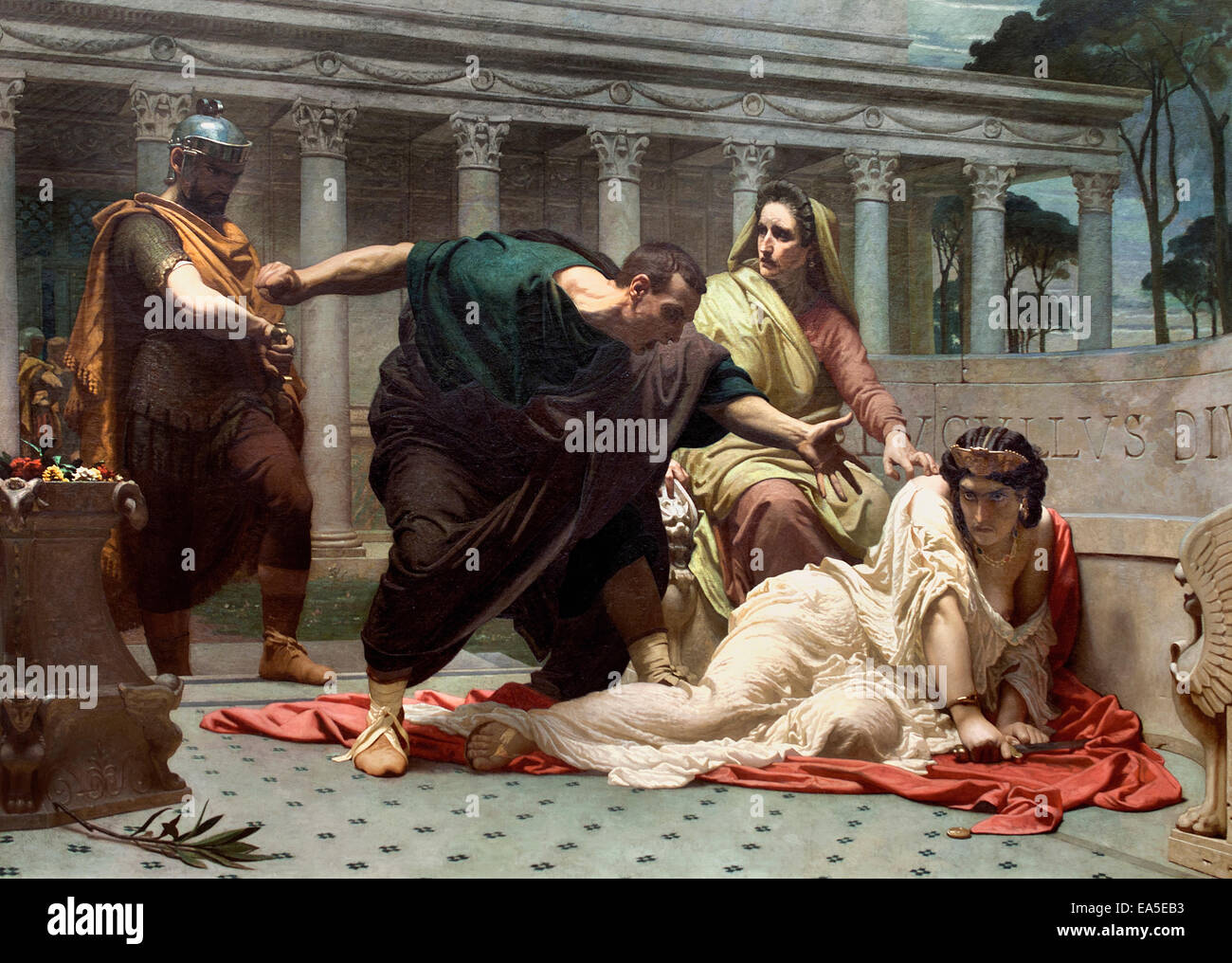 The death of Valeria Messalina ( wife of the Roman Emperor Claudius )  Victor Francois Eloi Biennoury  French Stock Photo