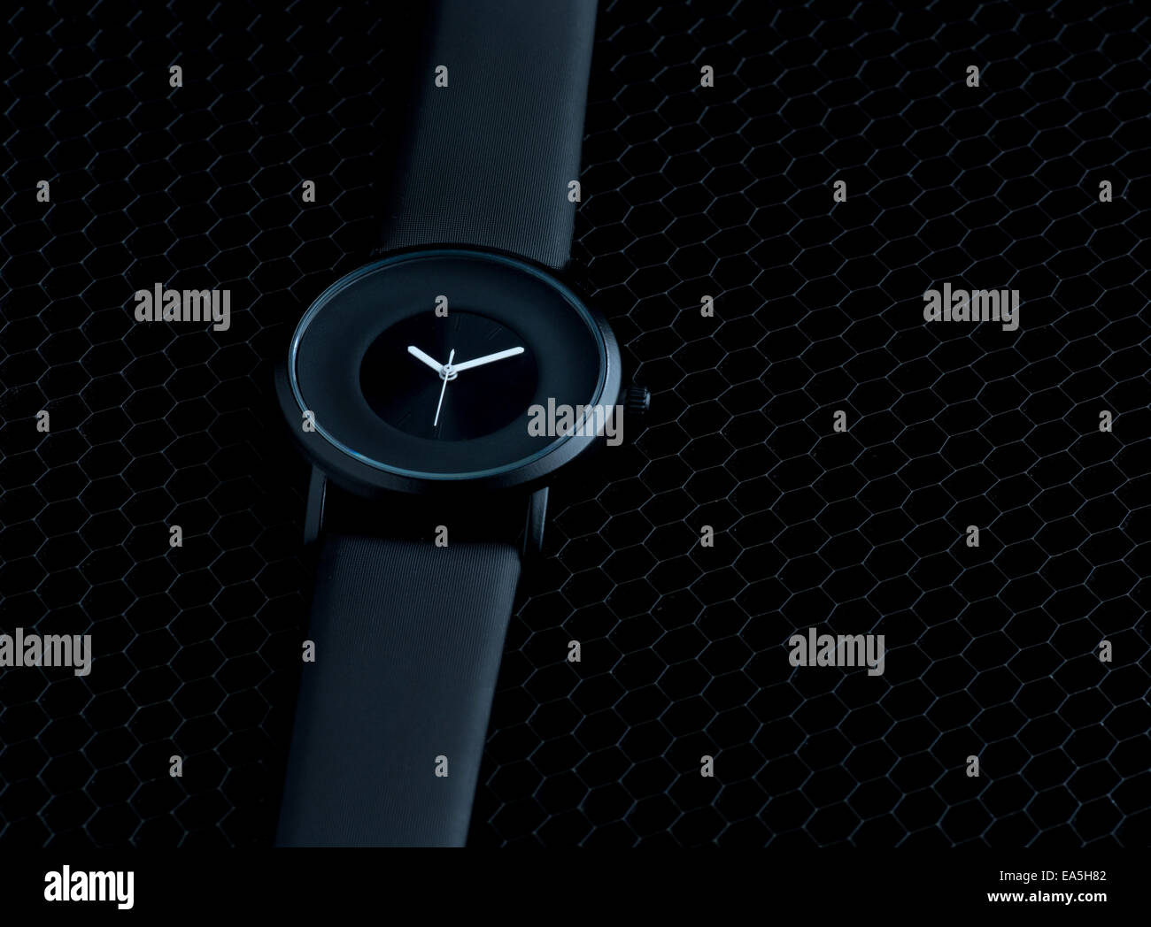 wrist watch on a dark background close up Stock Photo