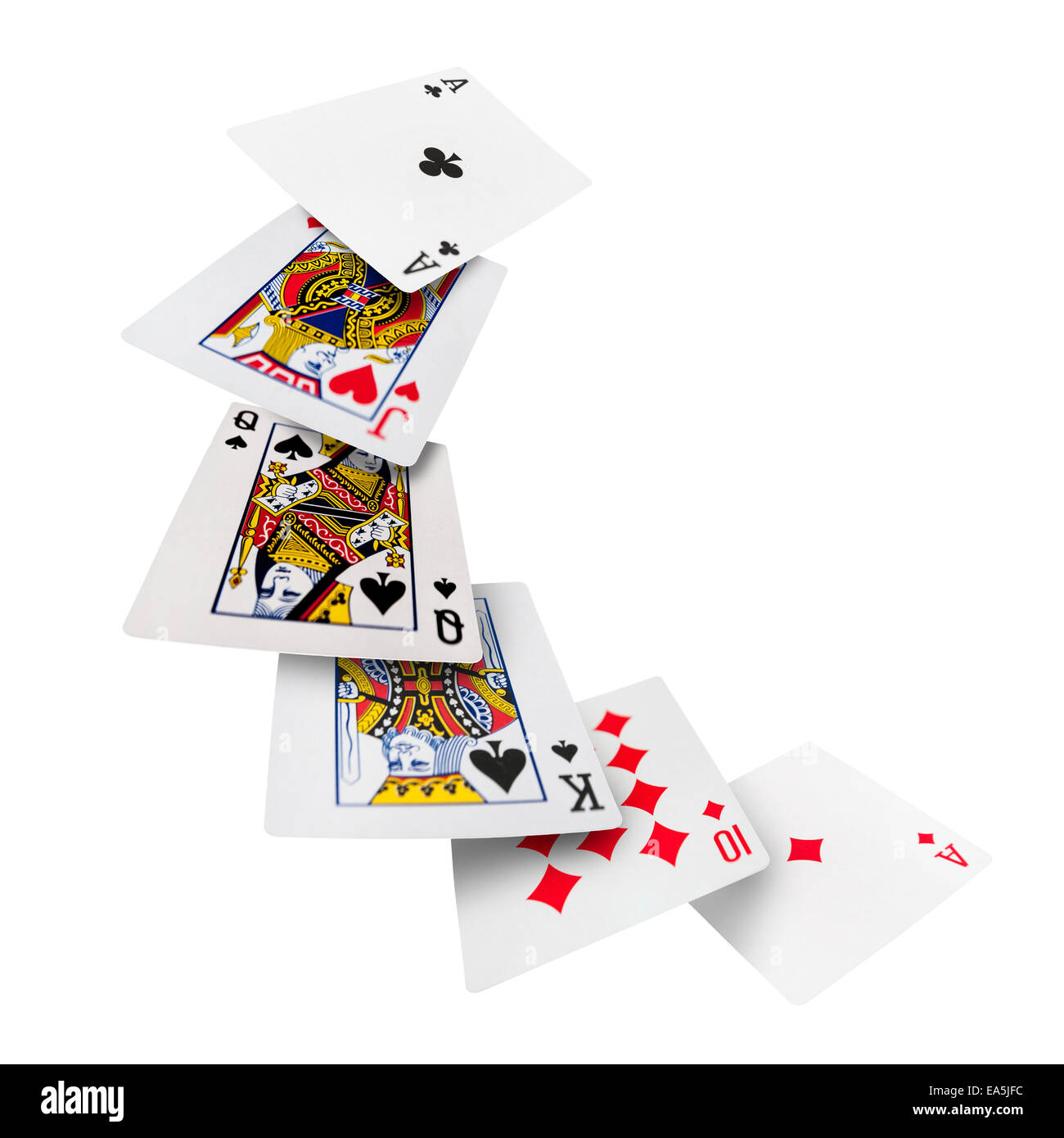 Hand playing cards table Cut Out Stock Images & Pictures