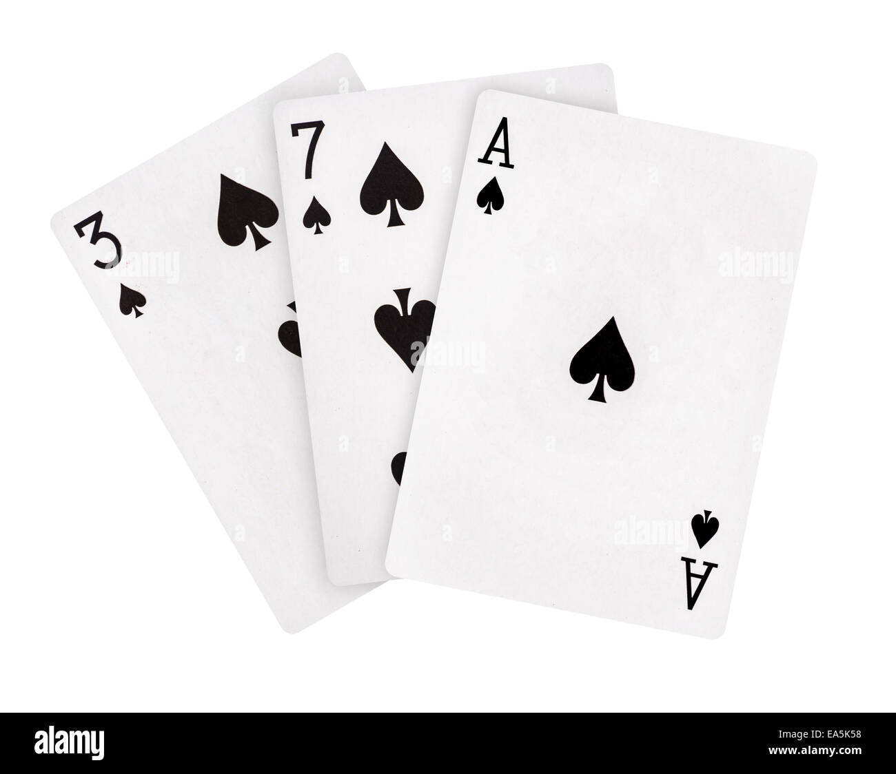 Hand playing cards table Cut Out Stock Images & Pictures