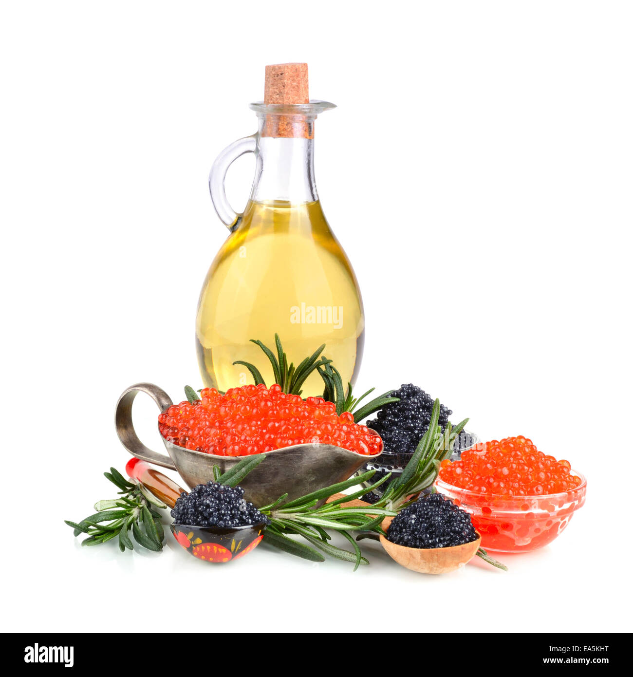 Caviar with olive oil Stock Photo Alamy