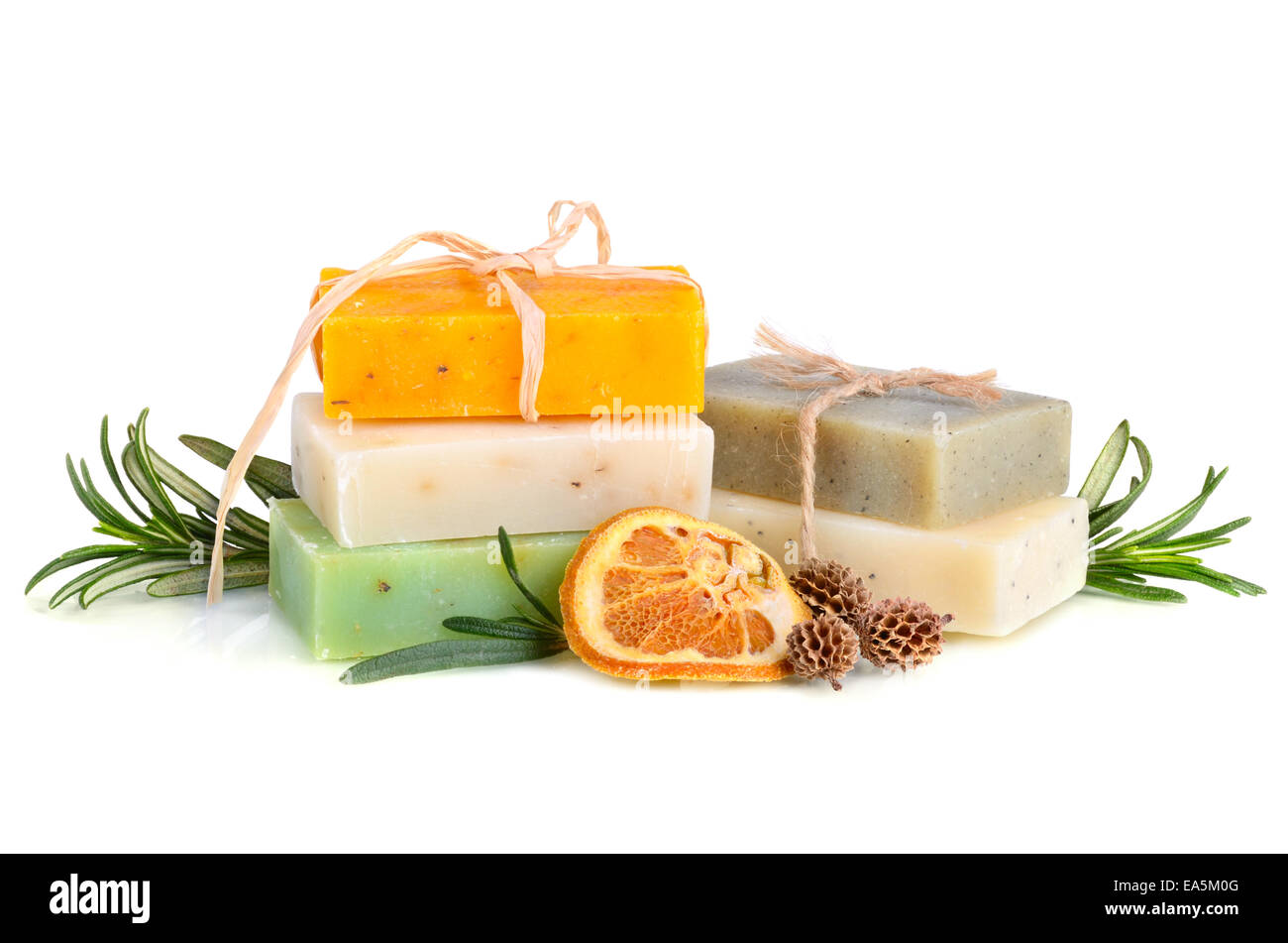 Herbal soaps Stock Photo