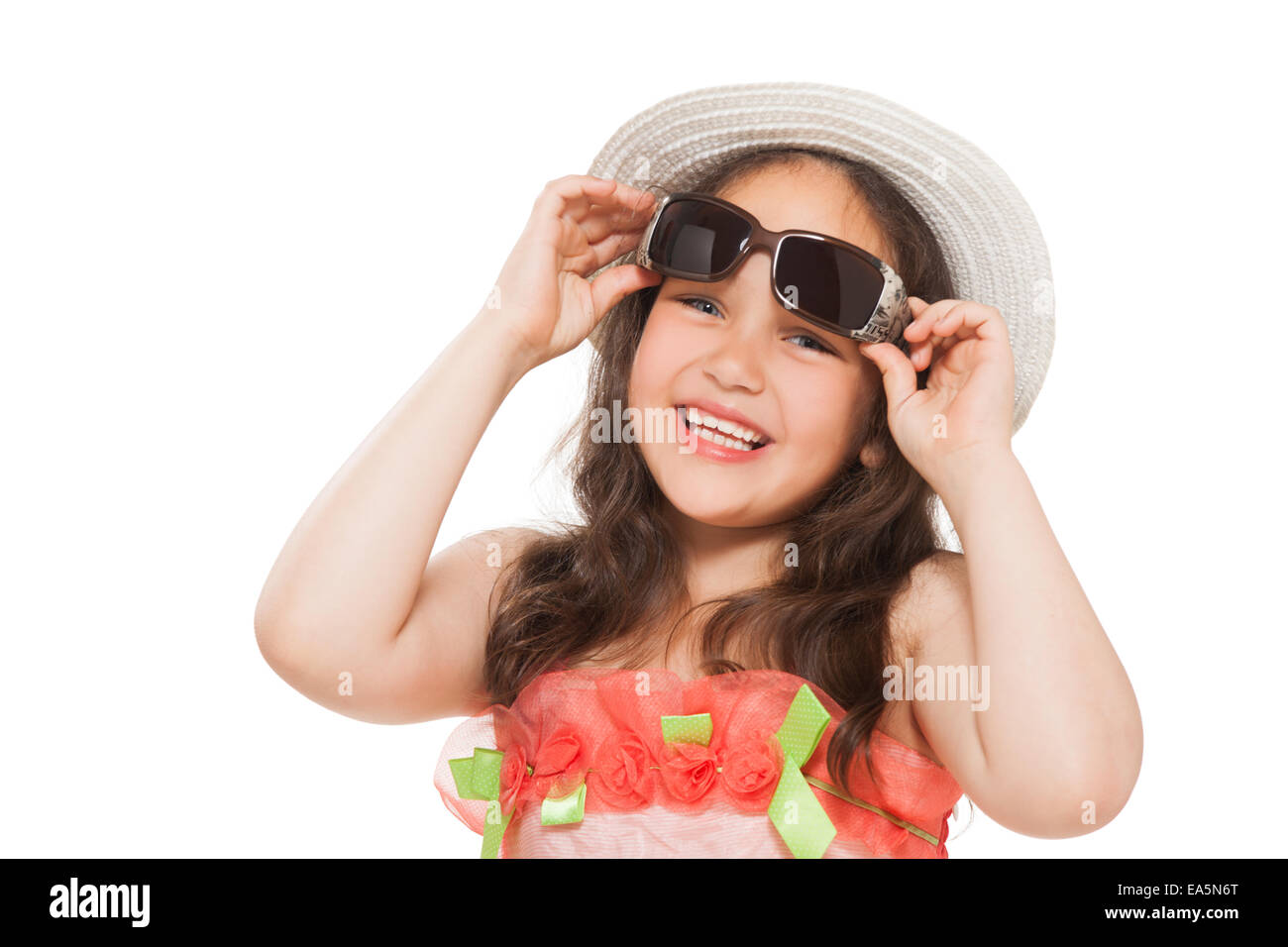 Portrait of cute smiling little girl Stock Photo - Alamy
