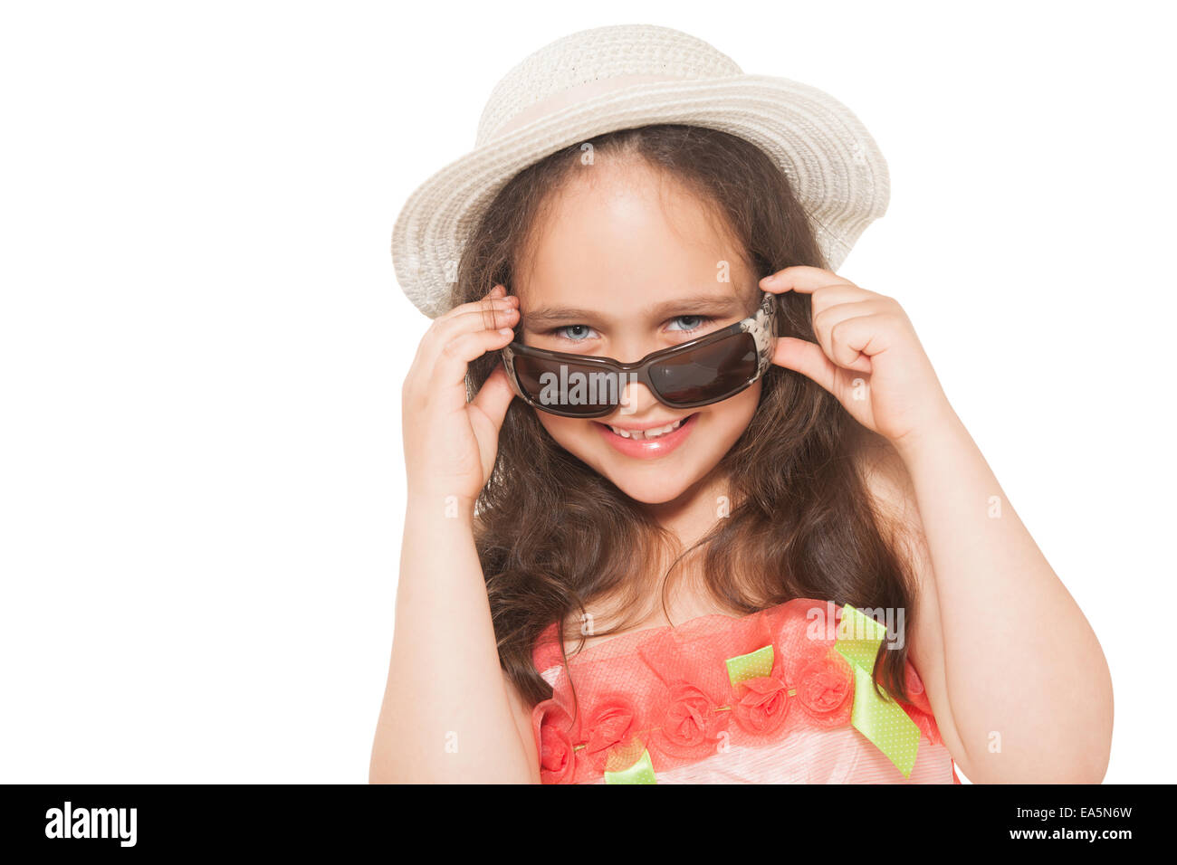 Portrait of cute smiling little girl Stock Photo - Alamy