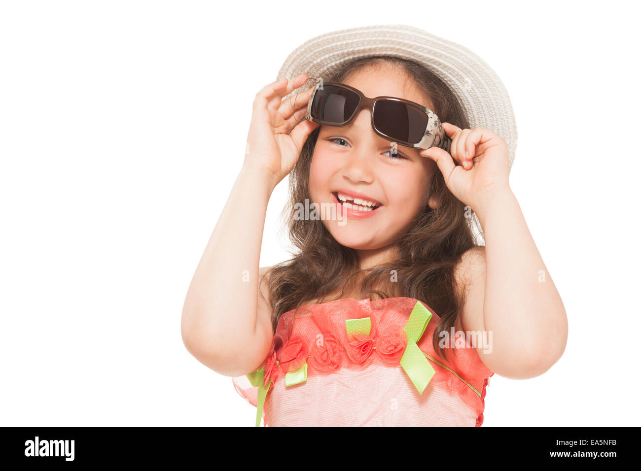 Portrait of cute smiling little girl Stock Photo - Alamy