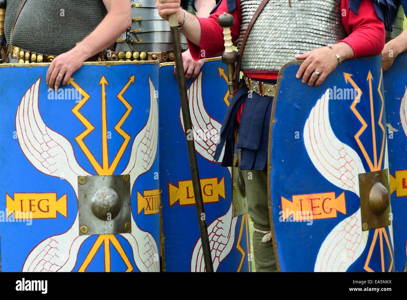 Roman shields Stock Photo