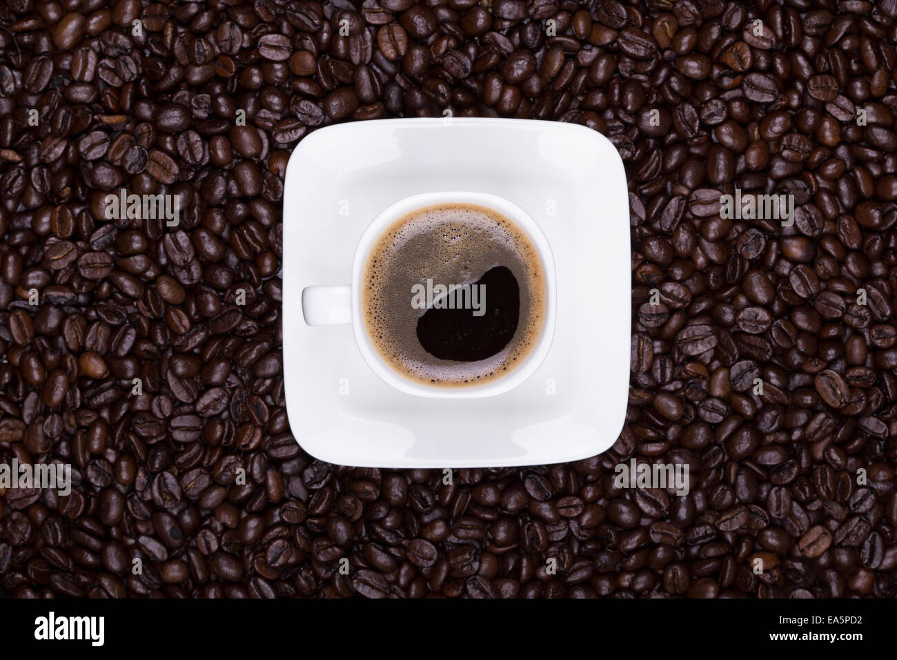 Coffee table, top view Stock Photo - Alamy