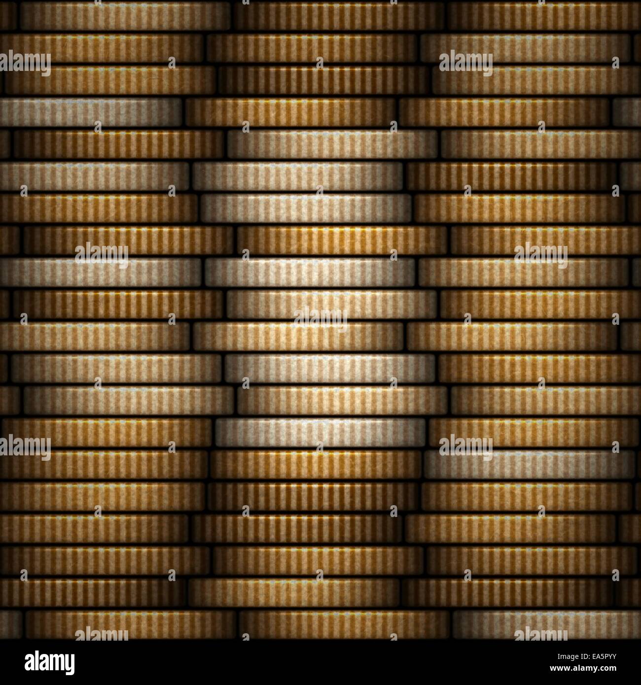Three deep stack of the gold coins Stock Photo - Alamy