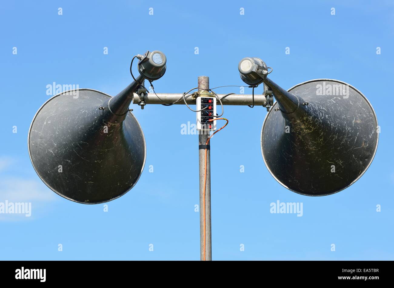 Two loudspeakers Stock Photo