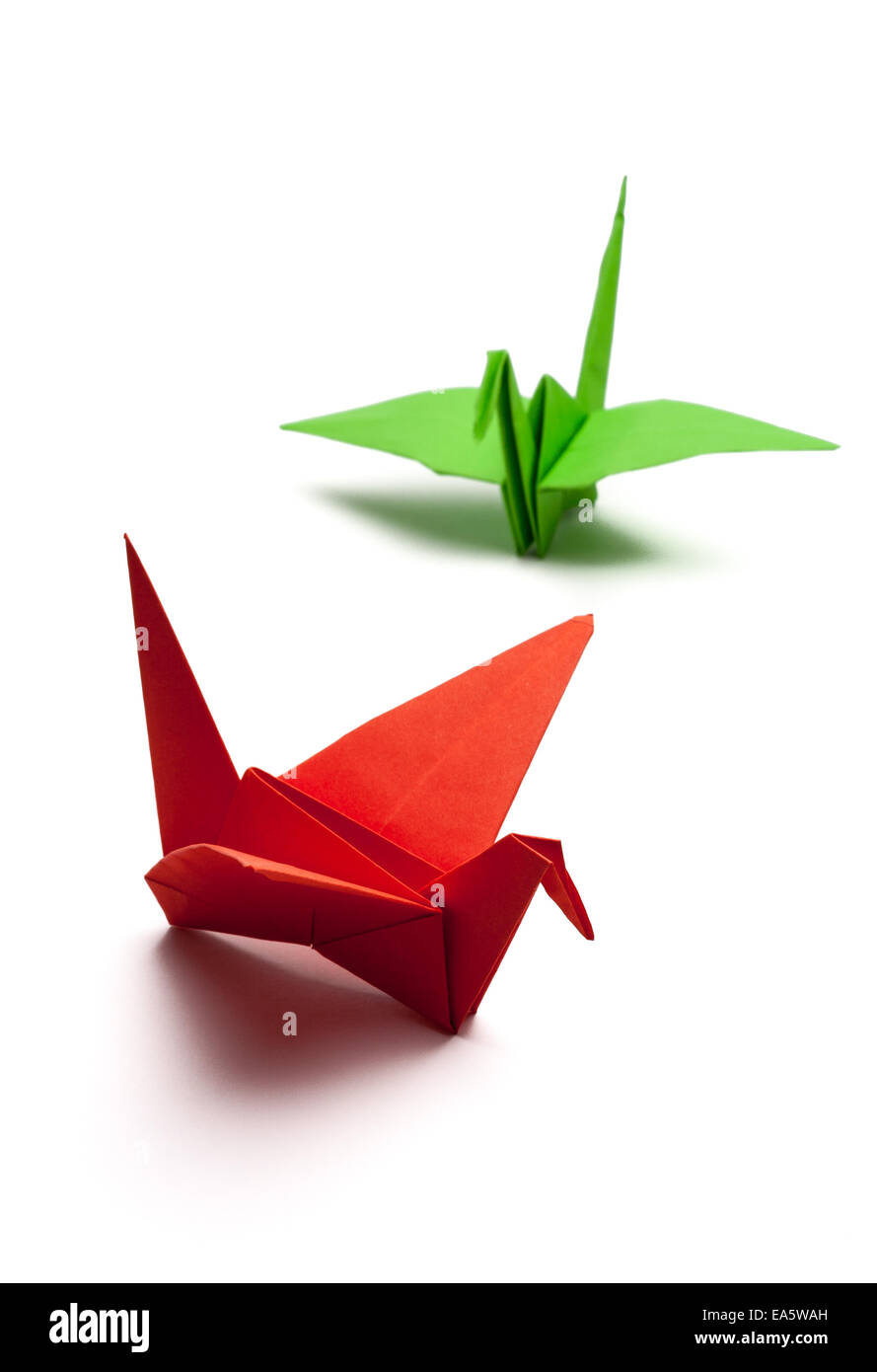 origami paper crane Stock Photo Alamy