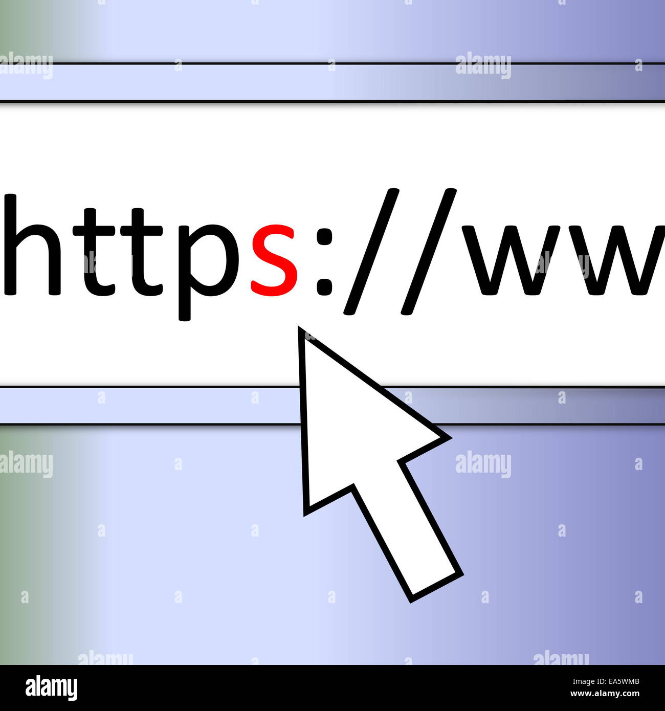 Secured connection with https Stock Photo