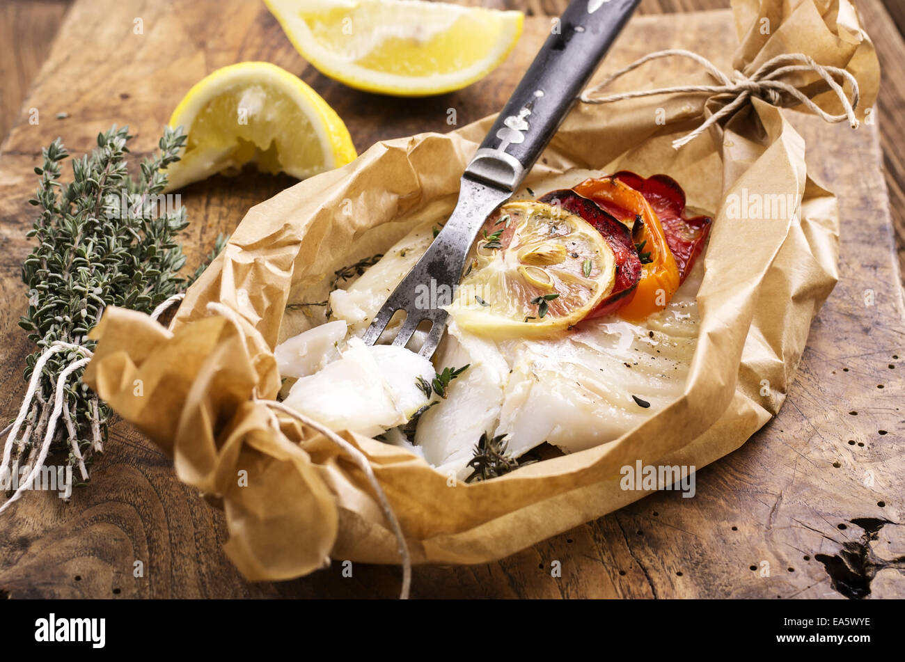 fish oven baked Stock Photo - Alamy