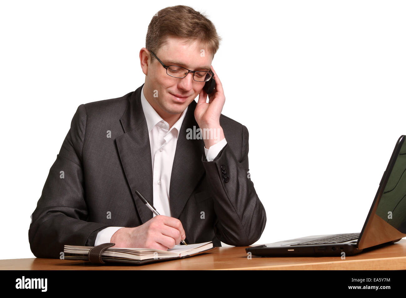 business man making a phone call Stock Photo - Alamy