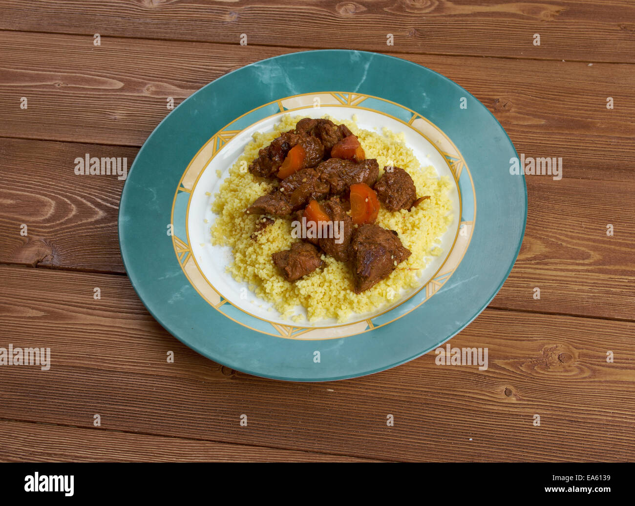 Moroccan lamb tagine with couscous hires stock photography and images