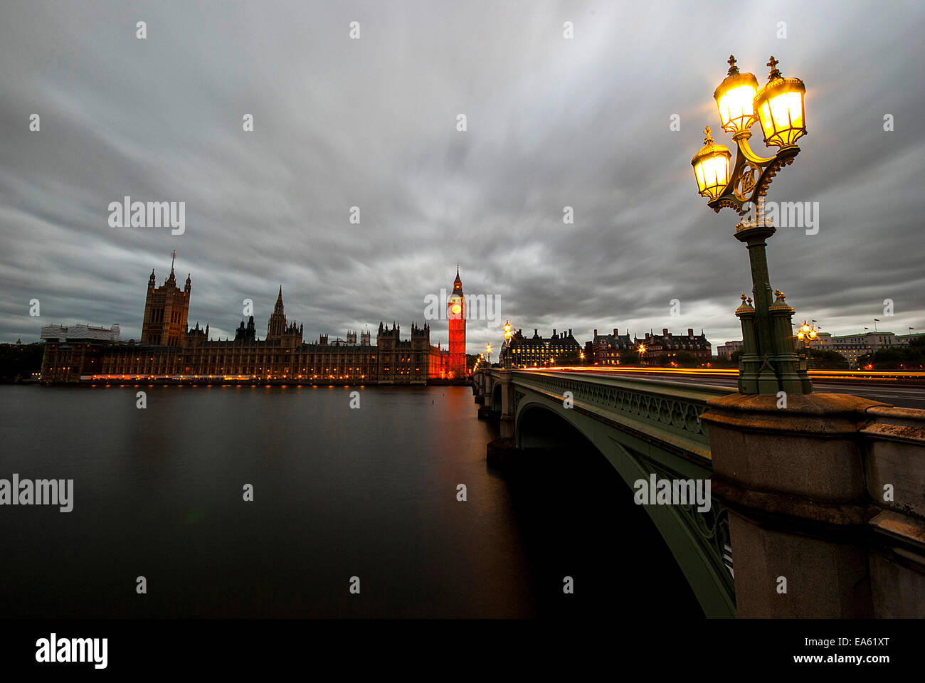 Big Ben and Houses of parliament at dusk Stock Photo