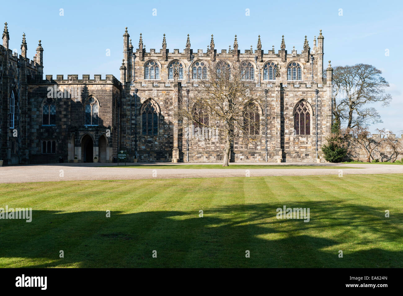Auckland Castle (the Bishop's Palace), County Durham, UK. Chapel of St Peter (built 1190, converted to chapel 1661) Stock Photo