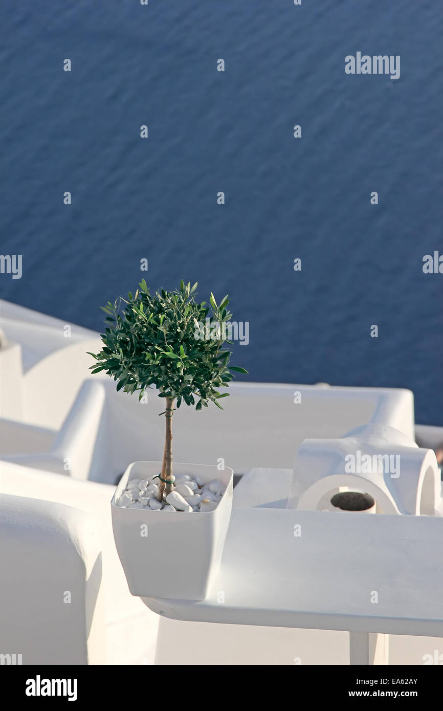 Patio in Santorini, Greece Stock Photo Alamy
