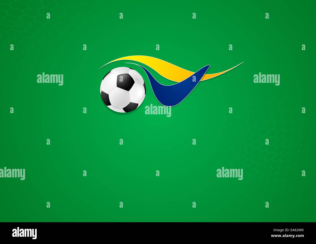 Abstract wavy football logo background Stock Photo