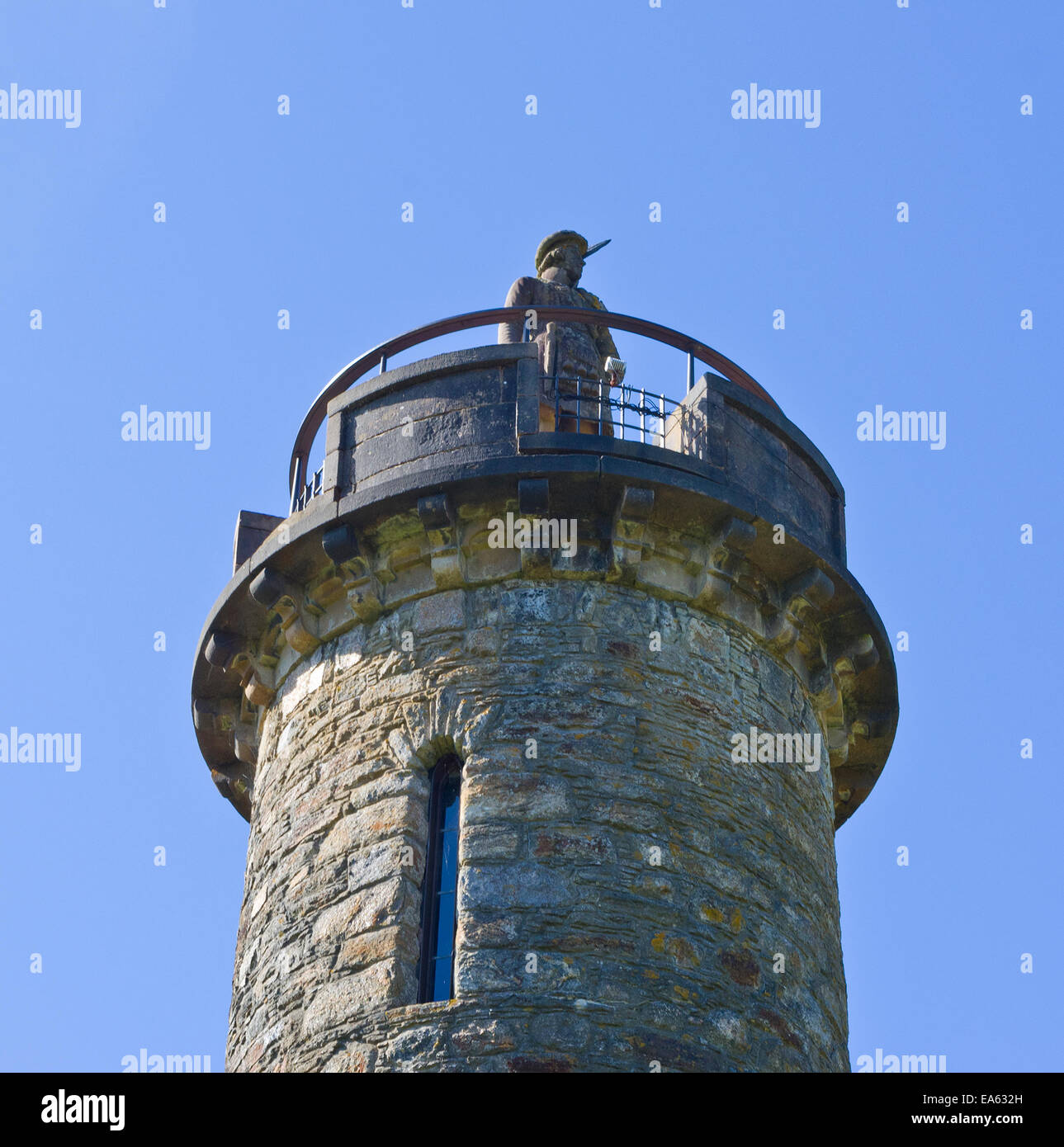 The Unknown Highlander On Top of the Glenfinnan Monument Tower
