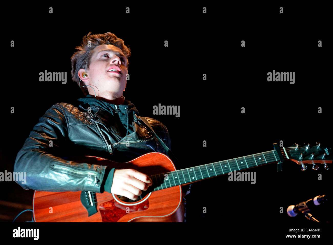 BARCELONA - MAY 23: The Vamps (British pop rock band) at Primavera Pop Festival by Los 40 Principales. Stock Photo