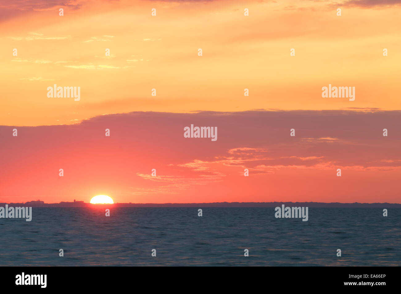 Sunset at the sea Stock Photo