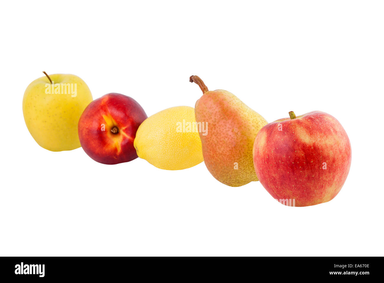 Fresh Fruits isolated on white Stock Photo