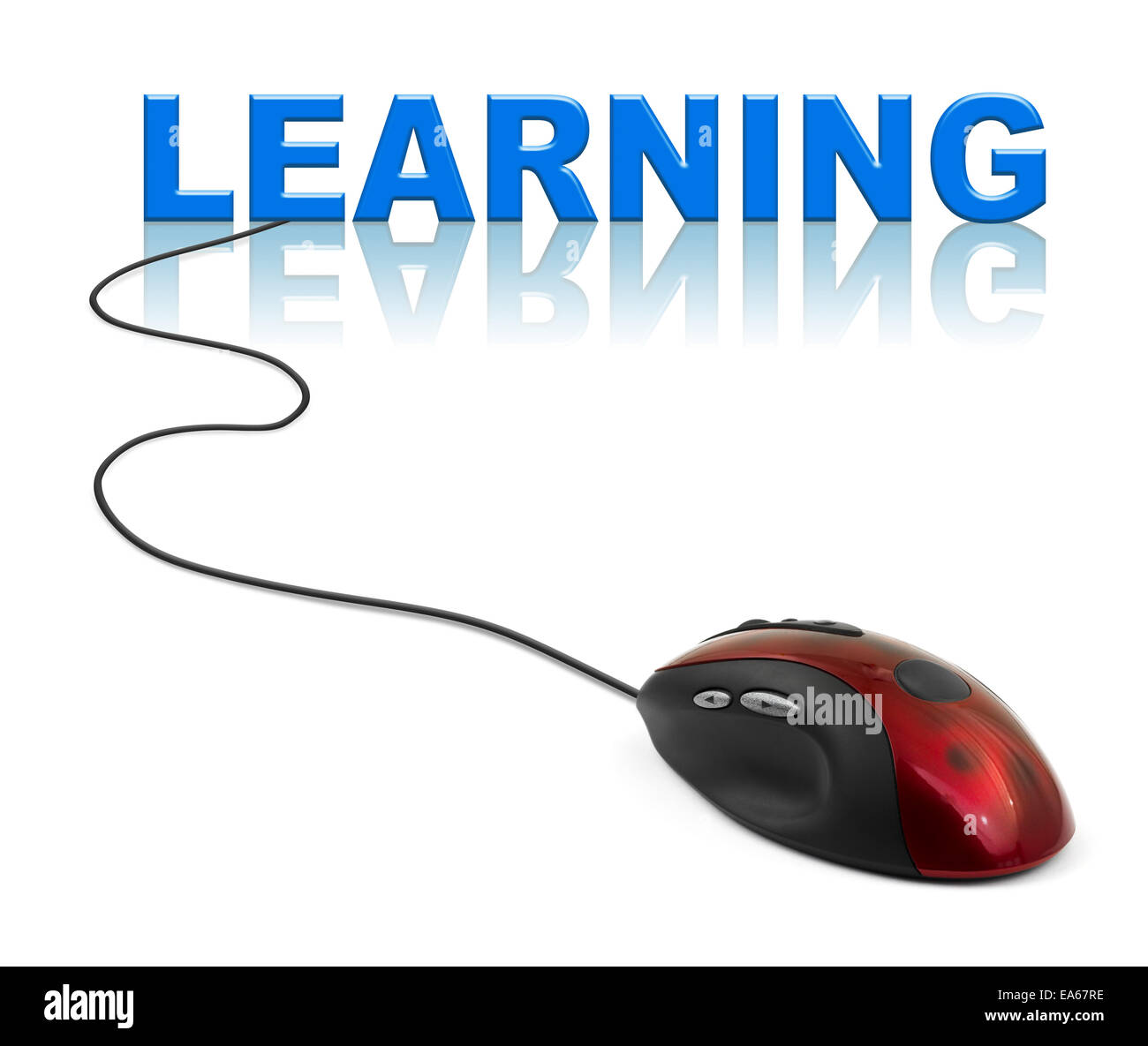 Computer mouse and word Learning Stock Photo Alamy