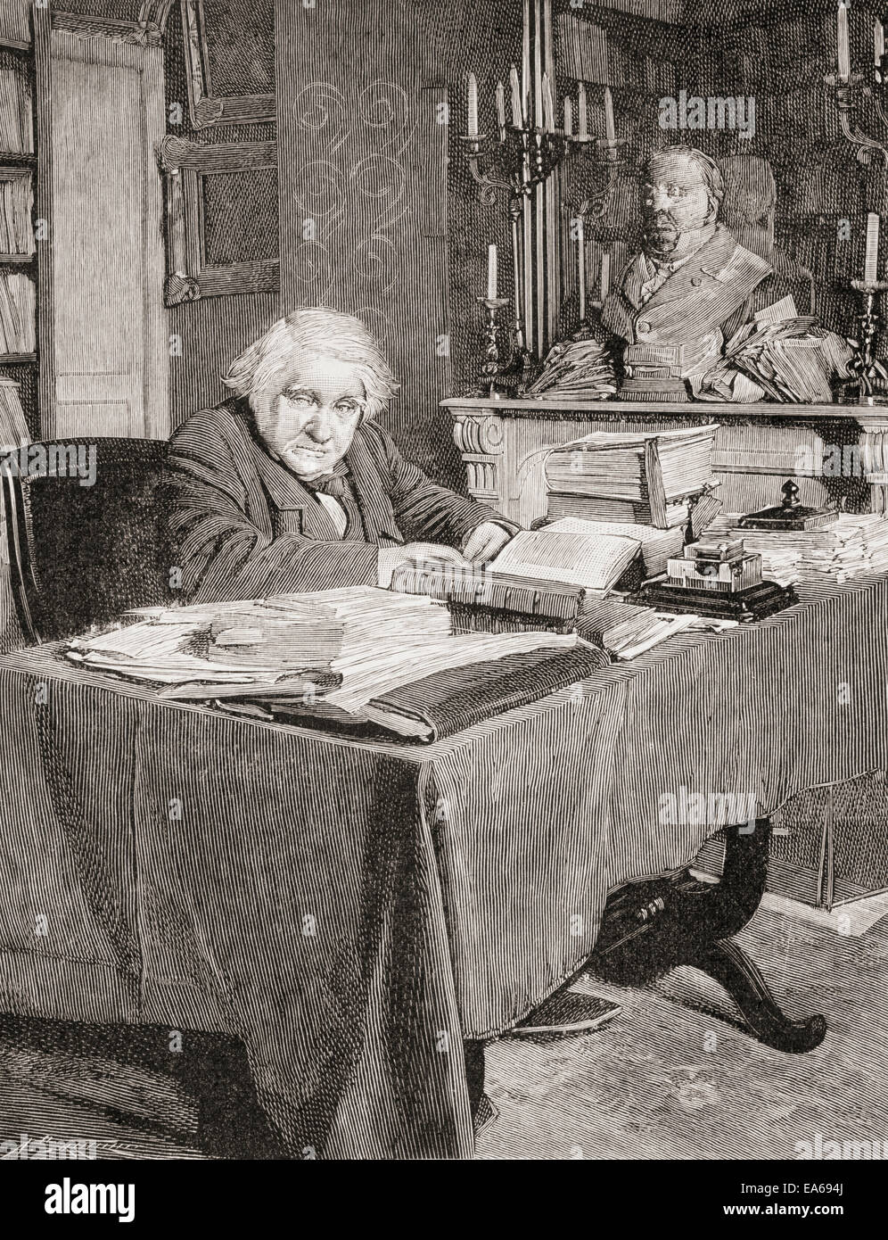 Ernest Renán in his study. Joseph Ernest Renán, 1823 - 1892. French ...