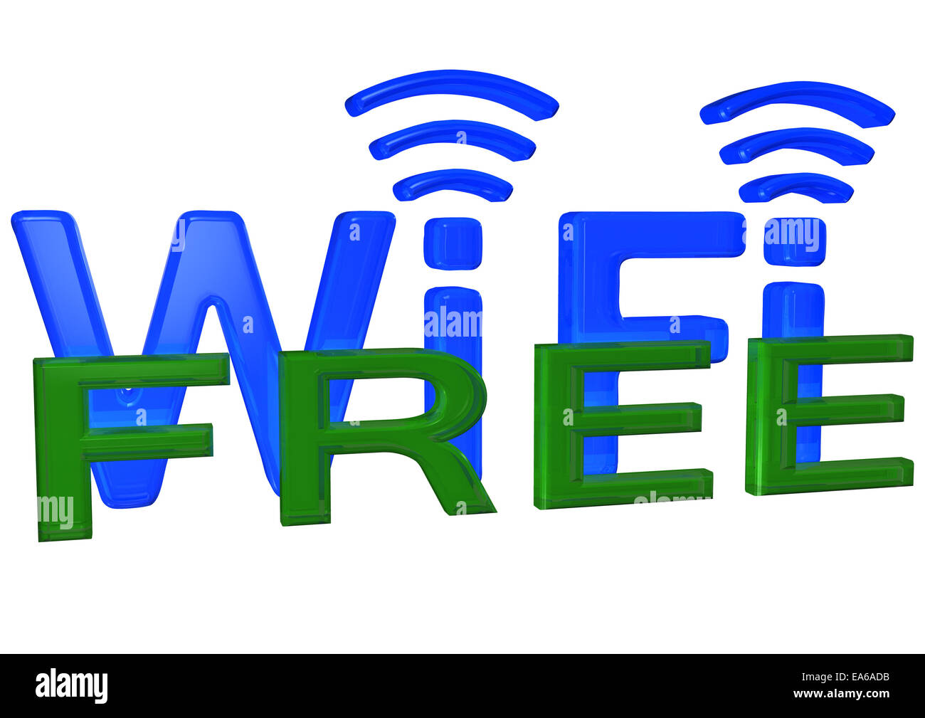 Sign of a free wireless communication Stock Photo - Alamy