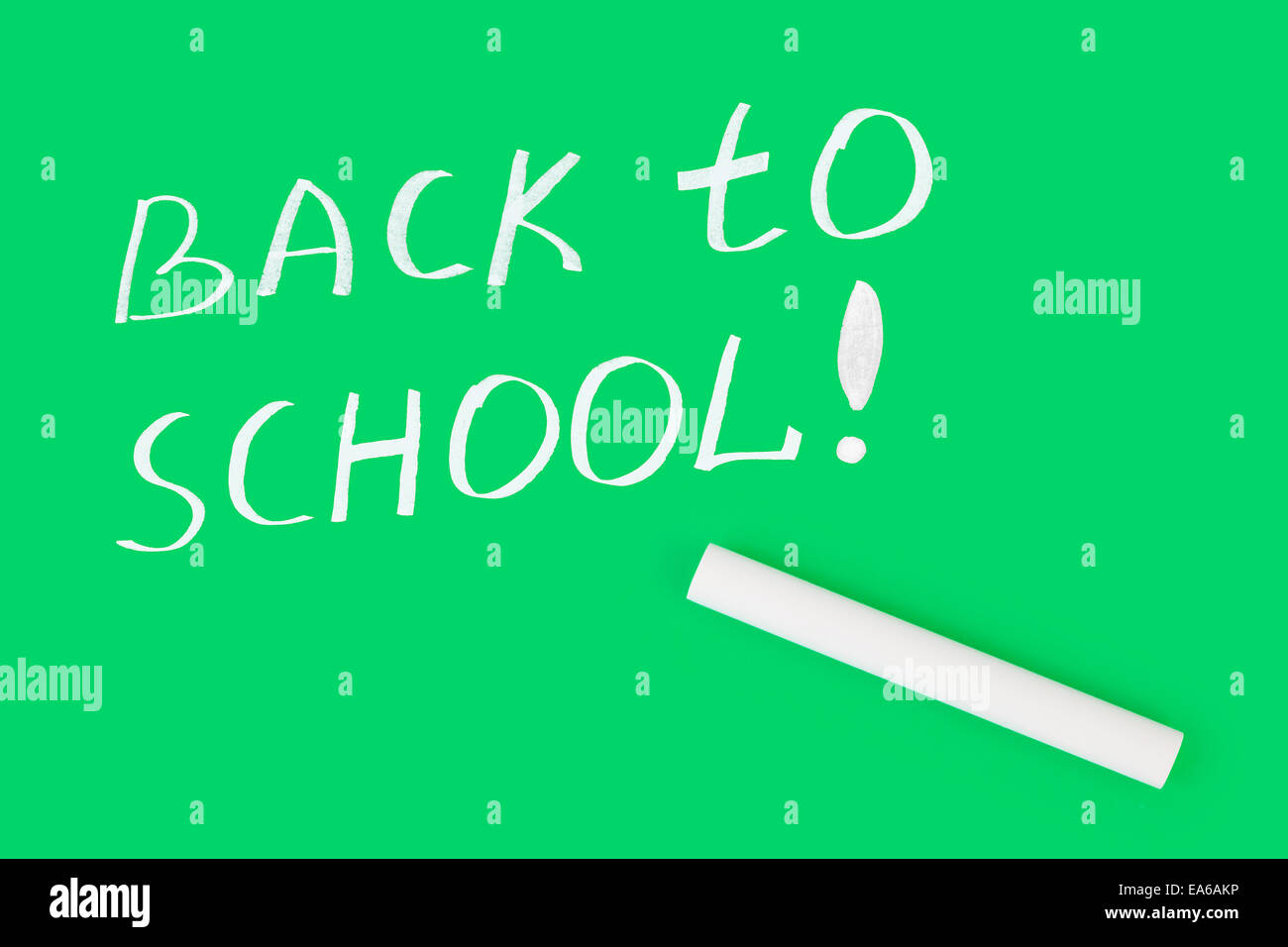 Chalk and Back to school on blackboard Stock Photo