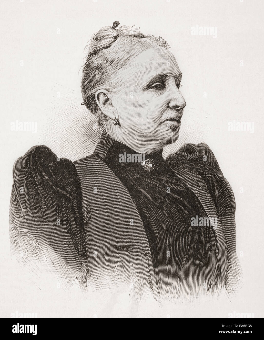 Soledad Acosta Kemble,  1833 – 1913.   Colombian writer and journalist. Stock Photo