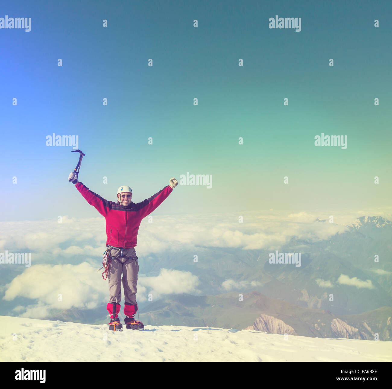 Portrait climber in mountains hi-res stock photography and images - Alamy