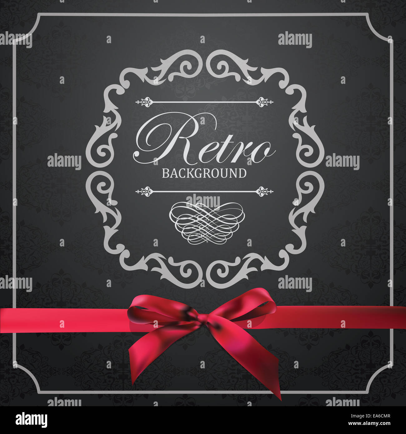 Vintage Frame with damask lace pattern Stock Photo Alamy