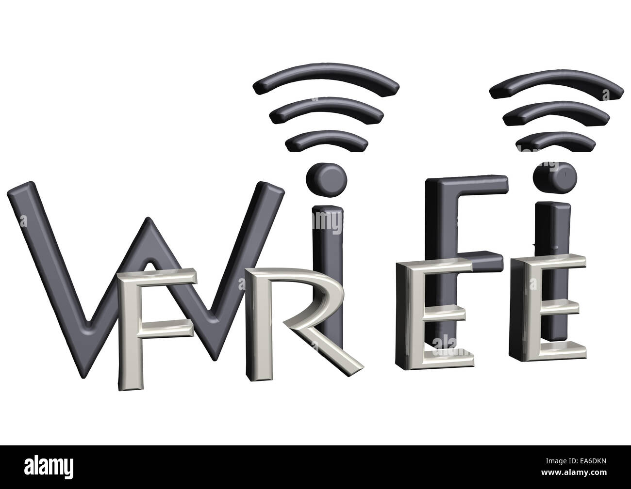 Sign of a free wireless communication Stock Photo - Alamy