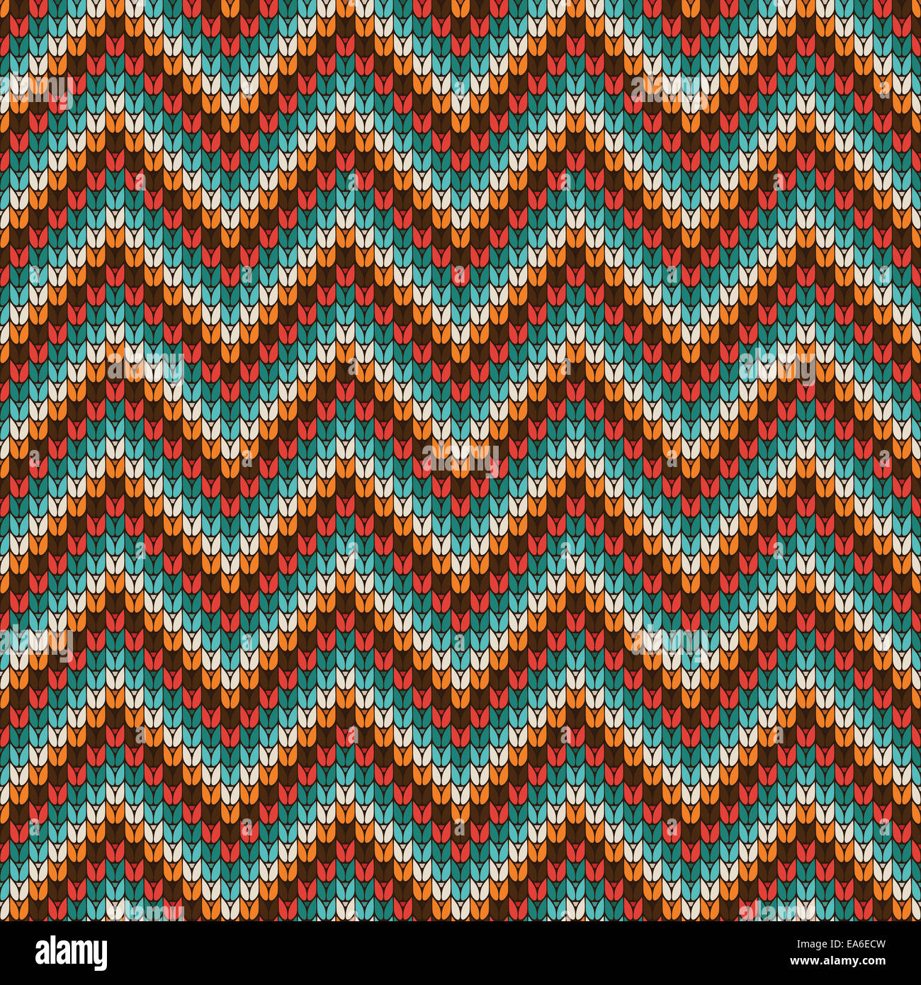 Seamless Zigzag knitting pattern Stock Photo