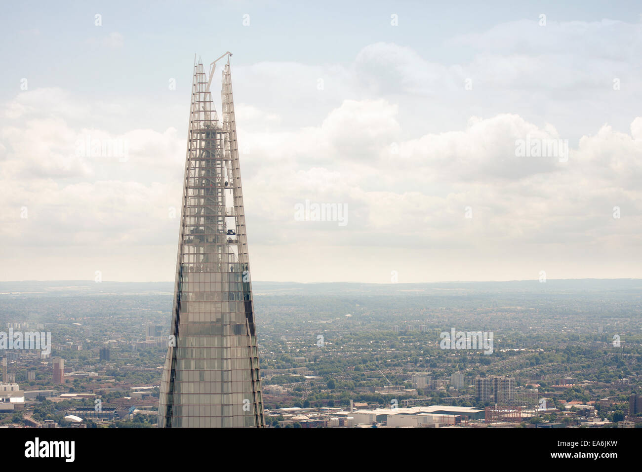 UK, London, View of top of The Shard Stock Photo