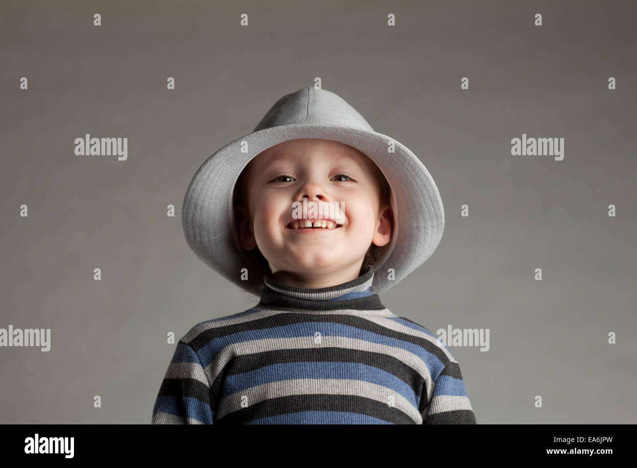little boy in a hat Stock Photo Alamy