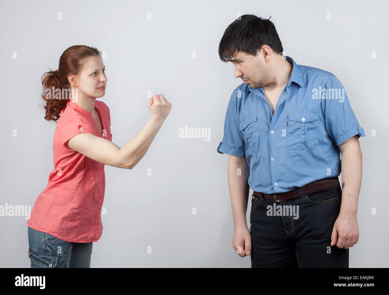 conflict in the family Stock Photo