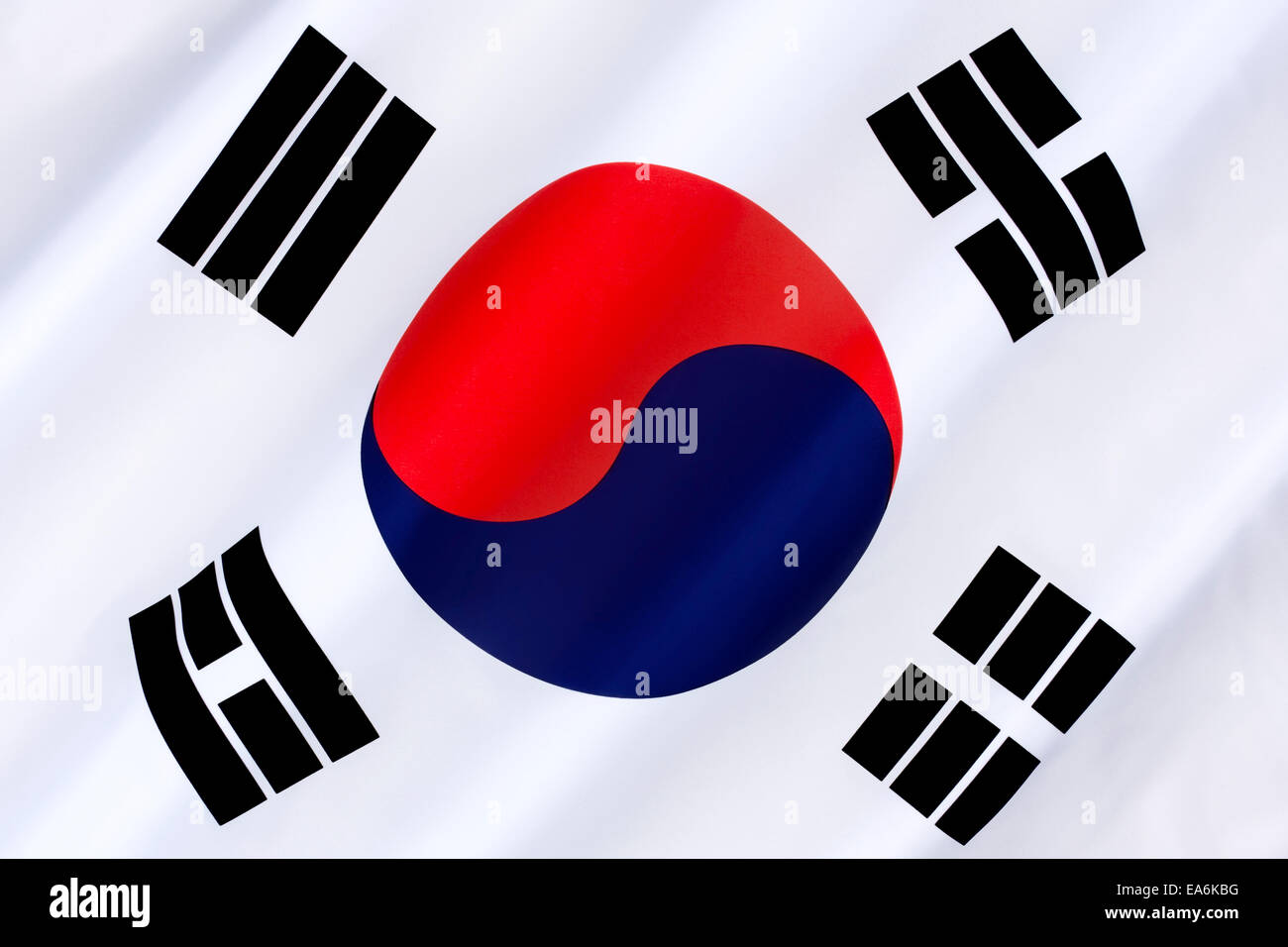 Flag of the Republic of South Korea Stock Photo