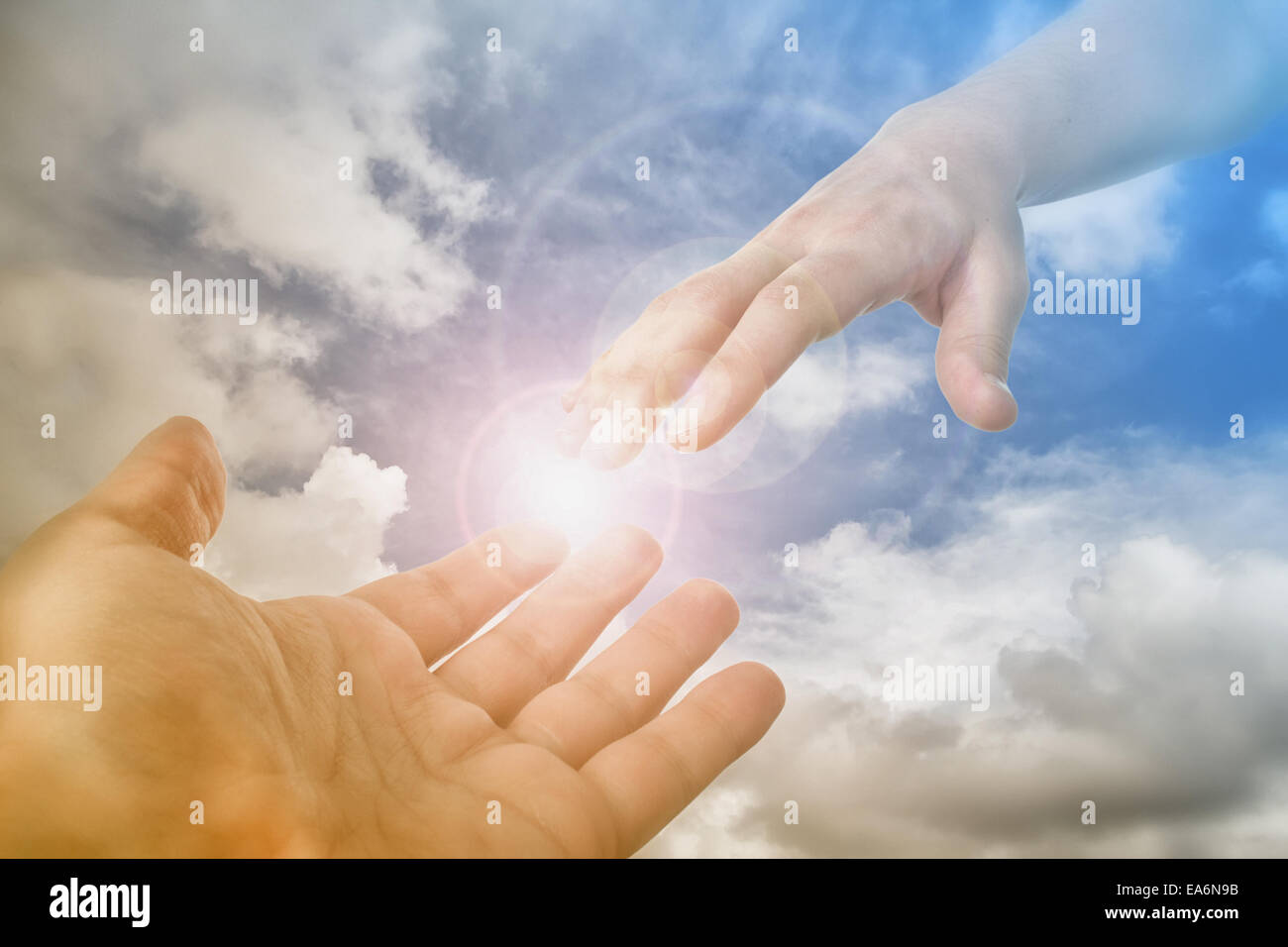 God’s Saving Hand reaching for the faithful Stock Photo - Alamy