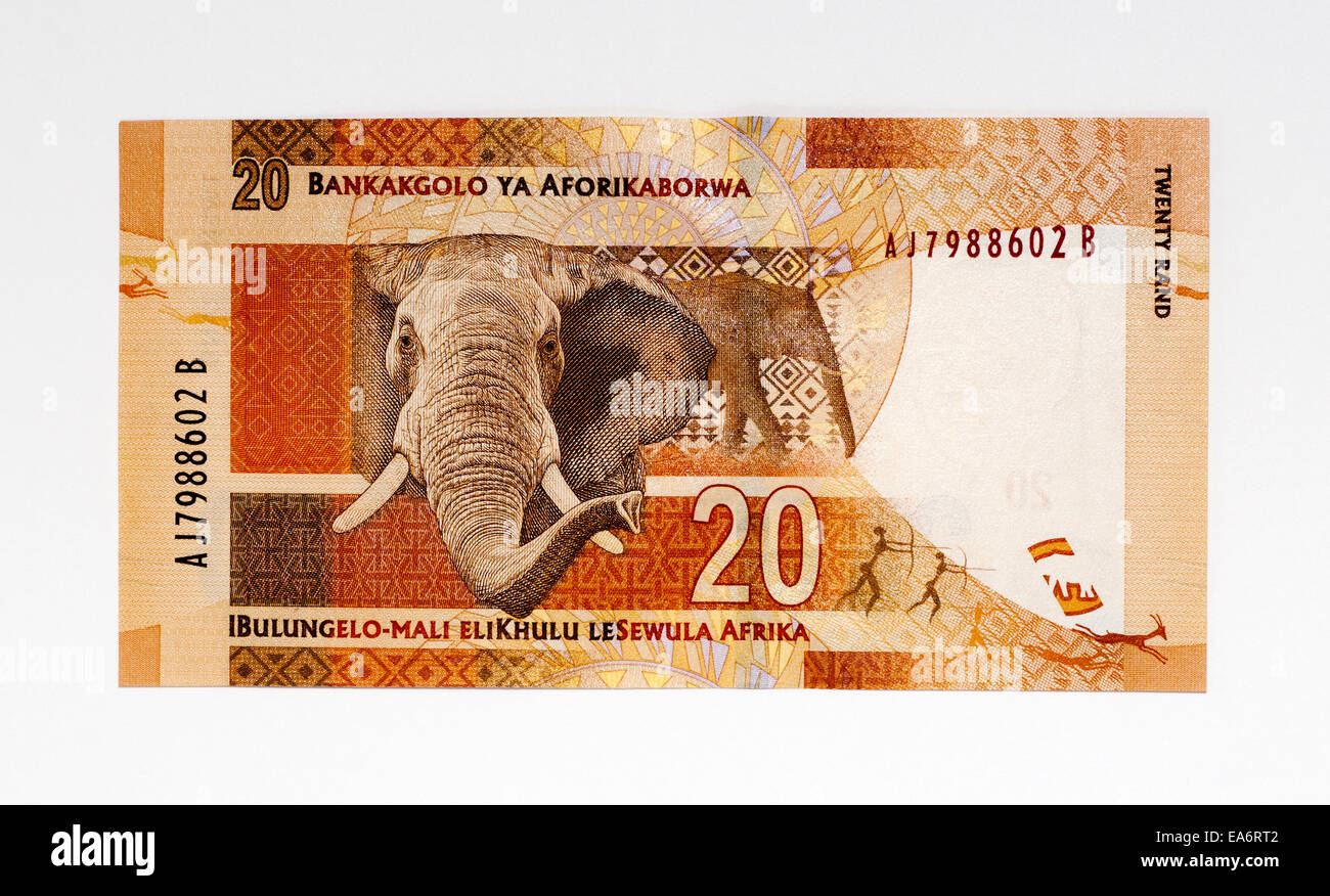 South Africa 20 Rand Bank Note Stock Photo 75138450 Alamy